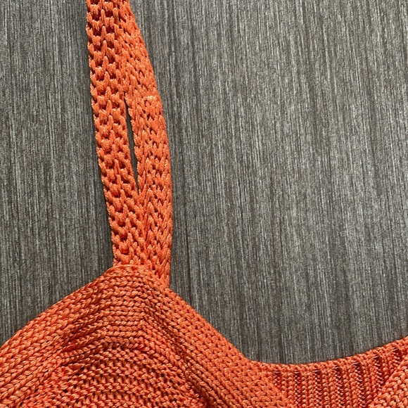 Escada Orange knitted tank top made in Italy (46) USA (10) EUC - Picture 3 of 12
